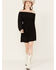 Wrangler Retro Women's Off The Shoulder Long Sleeve Mini Dress, Black, hi-res