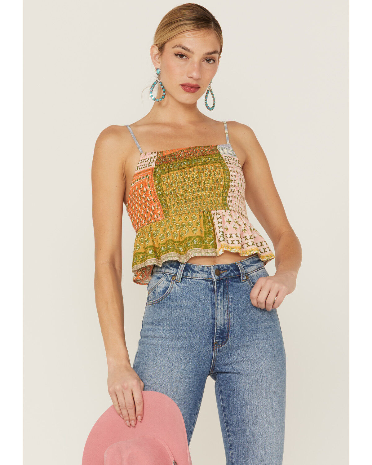 Image #1 - Jen's Pirate Booty Women's Wide Side Crop Top, Multi, hi-res