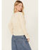 Image #4 - Luna Chix Women's Boot Barn Exclusive Peplum Long Sleeve Top, Ivory, hi-res