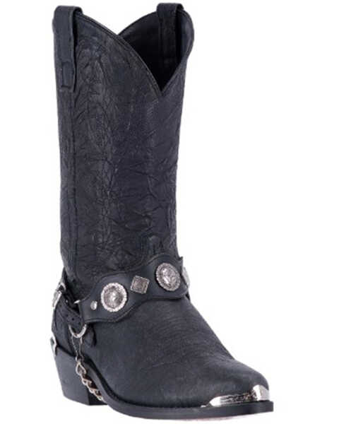 Image #1 - Dingo Men's Harness Western Boots - Pointed Toe, Black, hi-res