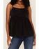 Image #3 - Cleo + Wolf Women's Babydoll Tank Top, Black, hi-res