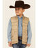 Roper Boys' Rangewear Down Zip Front Vest , Tan, hi-res