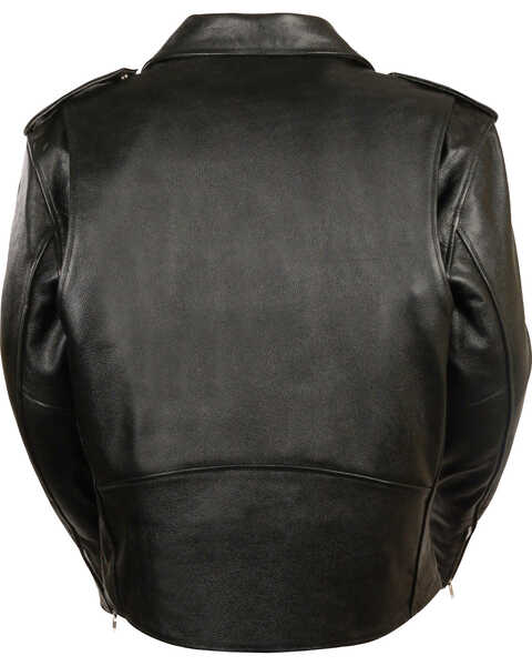 Image #3 - Milwaukee Leather Men's Classic Police Style M/C Jacket - Big 3X , Black, hi-res