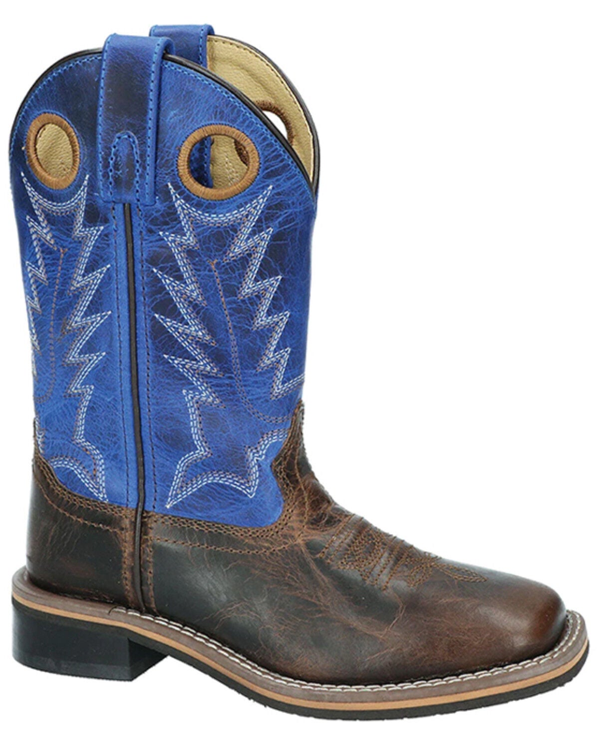Image #1 - Smoky Mountain Boys' Dusty Western Boots - Broad Square Toe, Brown, hi-res