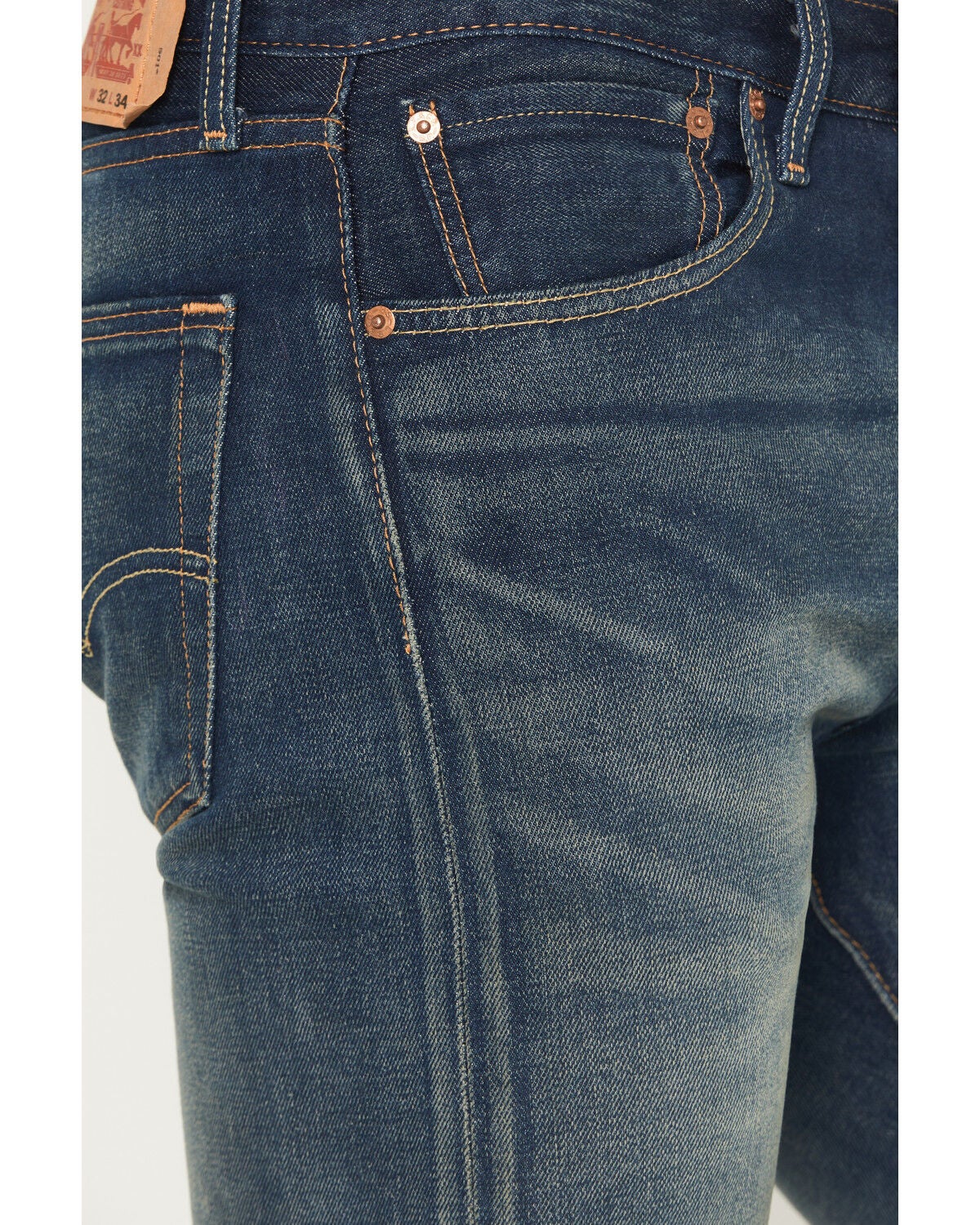 Image #2 - Levi's Men's 501&reg; Original Fit Straight Denim Jeans, Dark Wash, hi-res