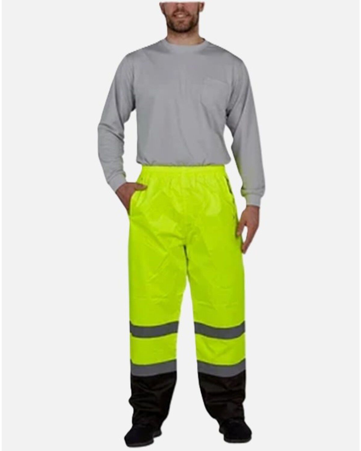 Image #1 - Utility Pro Men's HiVis Waterproof Rain Pants, Yellow, hi-res