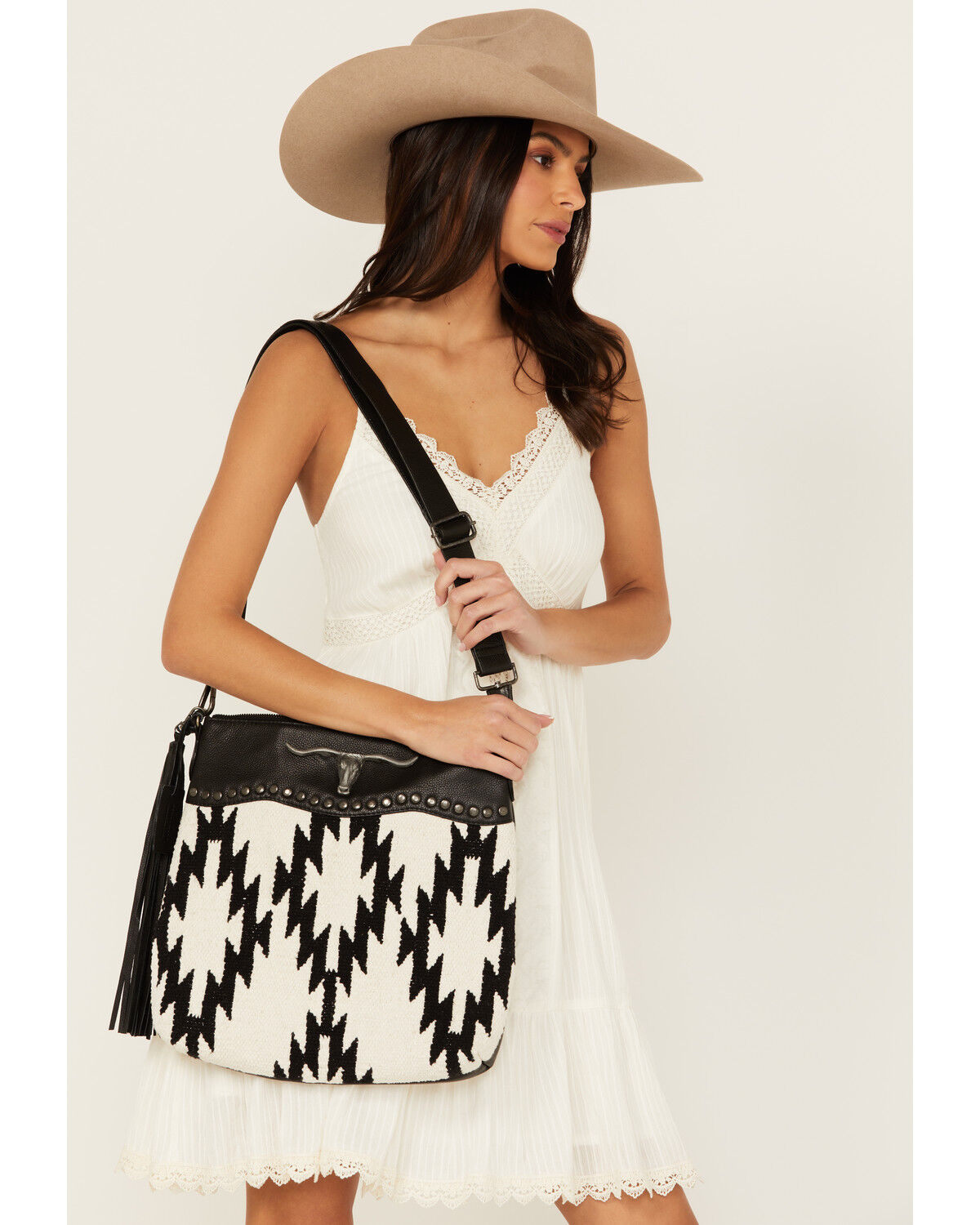 Image #1 - Idyllwind Women's Caraway Crossbody Bag, White, hi-res