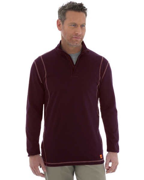 Image #1 - Wrangler 20X Men's Flame Resistant Quarter-Zip Long Sleeve Pullover, , hi-res