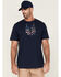 Image #1 - Hawx Men's Patriotic Claw Graphic Work T-Shirt, Navy, hi-res