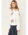 Image #2 - Blue B Women's Cowgirl Conversation Embroidered Crewneck, White, hi-res