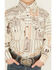 Image #3 - Cowboy Hardware Boys' Southwestern Bandana Print Long Sleeve Snap Stretch Western Shirt, Tan, hi-res