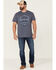 Brothers & Sons Men's Twisted Slub Skull Graphic T-Shirt, Blue, hi-res