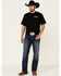 Jack Daniels' Men's Old #7 Flag Logo Graphic Short Sleeve T-Shirt , Black, hi-res