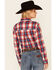 Image #4 - Rock & Roll Denim Women's Plaid Print Long Sleeve Snap Western Boyfriend Shirt, , hi-res