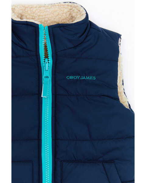 Image #2 - Cody James Toddler Boys' Reversible Puffer Vest , Dark Blue, hi-res