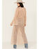 Image #4 - En Creme Women's Metallic Long Sleeve Duster Kimono, Rose, hi-res