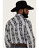 Image #4 - Rock & Roll Denim Men's Tek Southwestern Print Long Sleeve Pearl Snap Western Shirt, Charcoal, hi-res