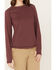 Wrangler Riggs Workwear Women's Long Sleeve Tru-Temp Performance Tee, Wine, hi-res
