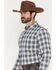Image #2 - Cody James Men's Tennessee Trail Plaid Print Long Sleeve Button-Down Stretch Western Shirt, Blue, hi-res