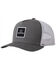 Image #1 - Brixton Men's Alpha Block Logo Patch Crossover MP Cap, Grey, hi-res