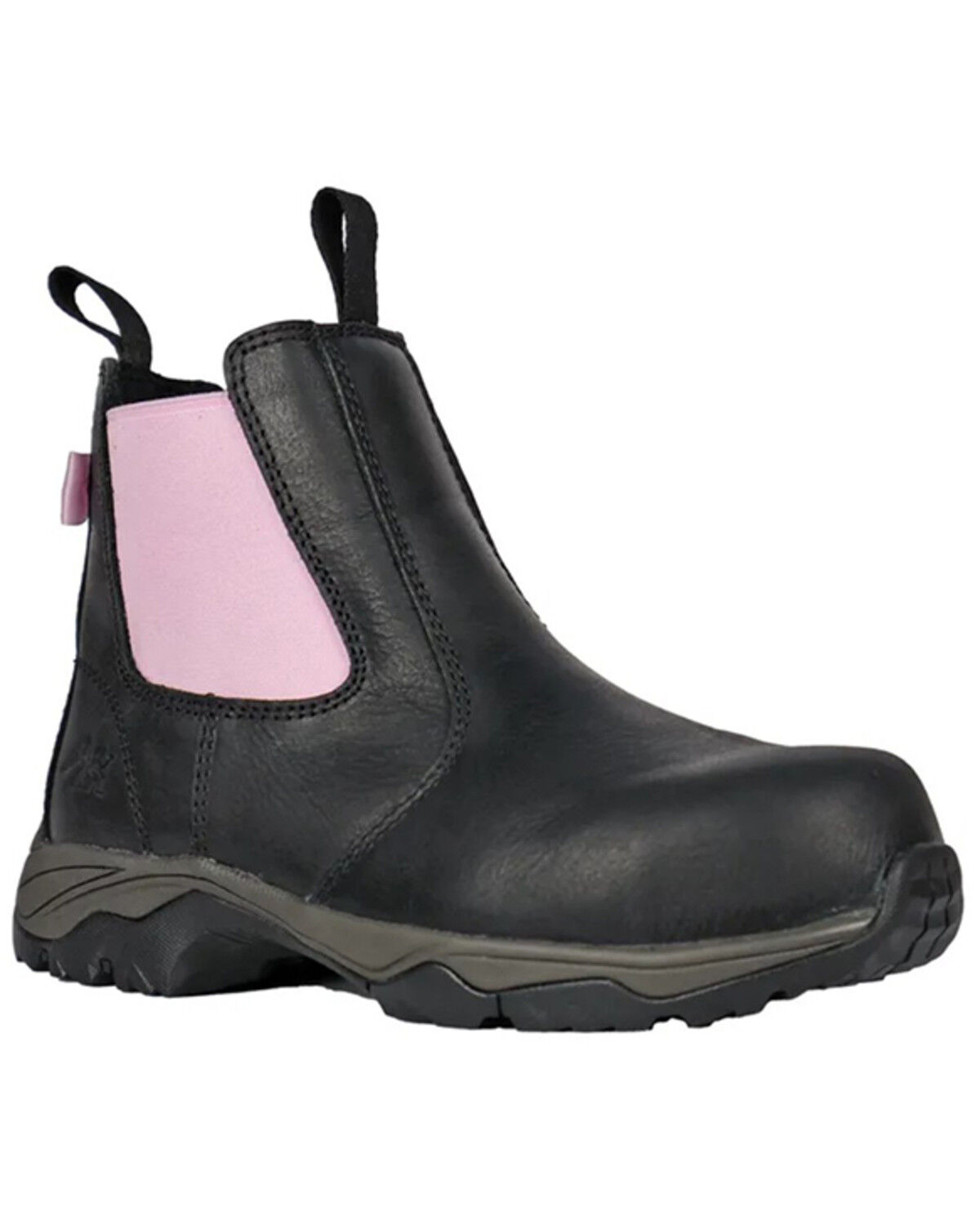 Image #1 - Moxie Traders Women's Angel Pull-On Slip Resistant Work Boots - Composite Toe, Black, hi-res