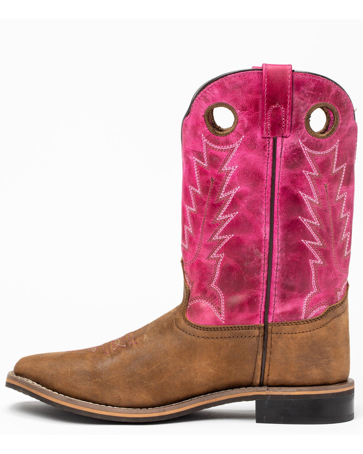 pink square toe boots