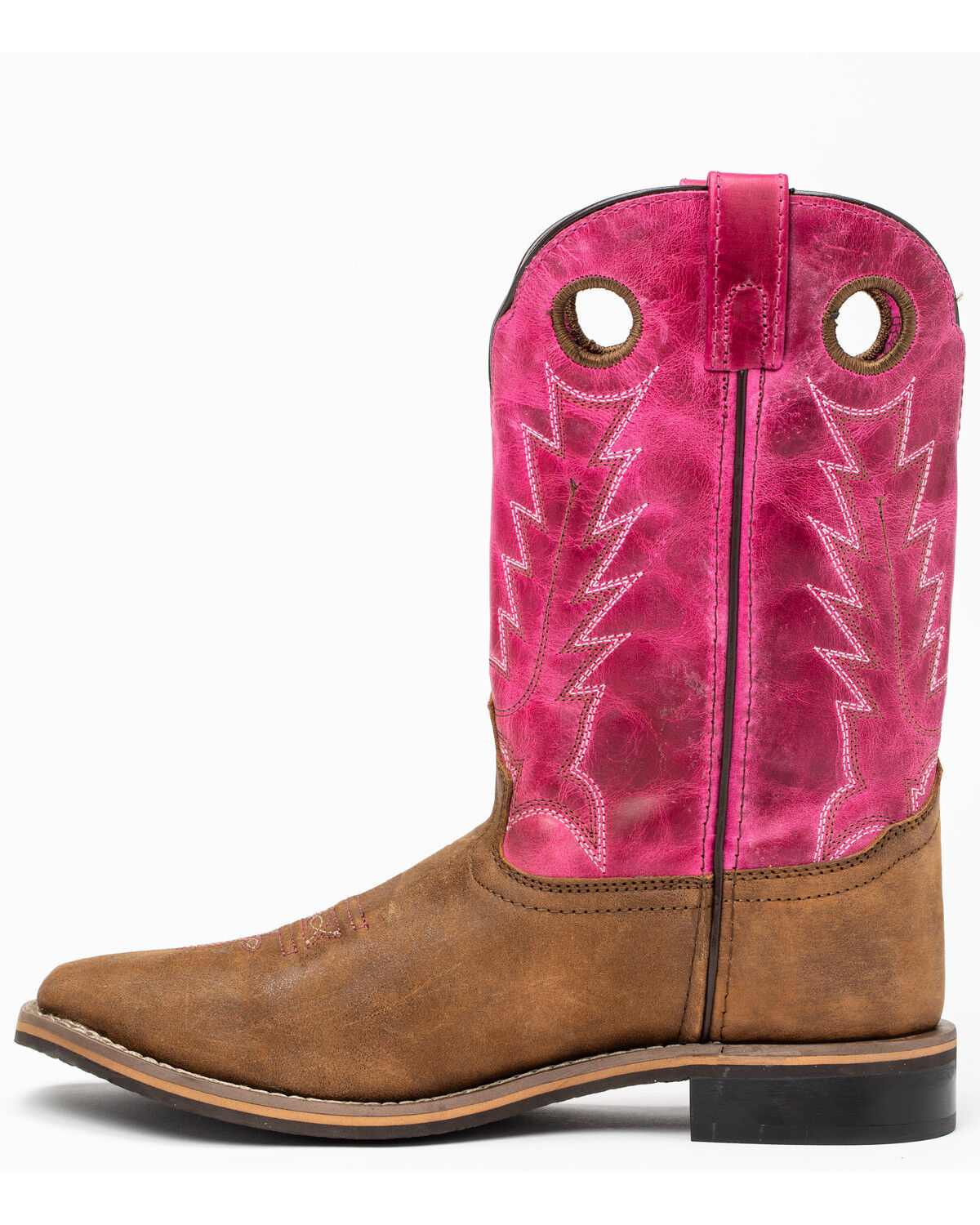 Image #3 - Shyanne Little Girls' Lainie Western Boots - Square Toe, Brown/pink, hi-res