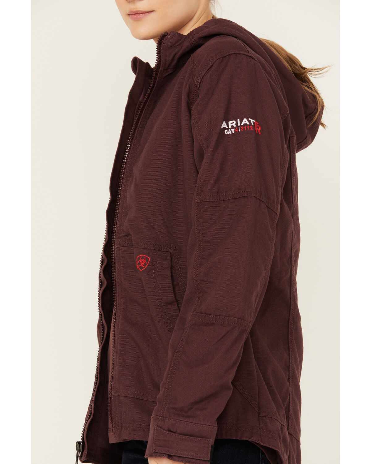Image #3 - Ariat Women's FR DuraLight Stretch Canvas Jacket, Purple, hi-res