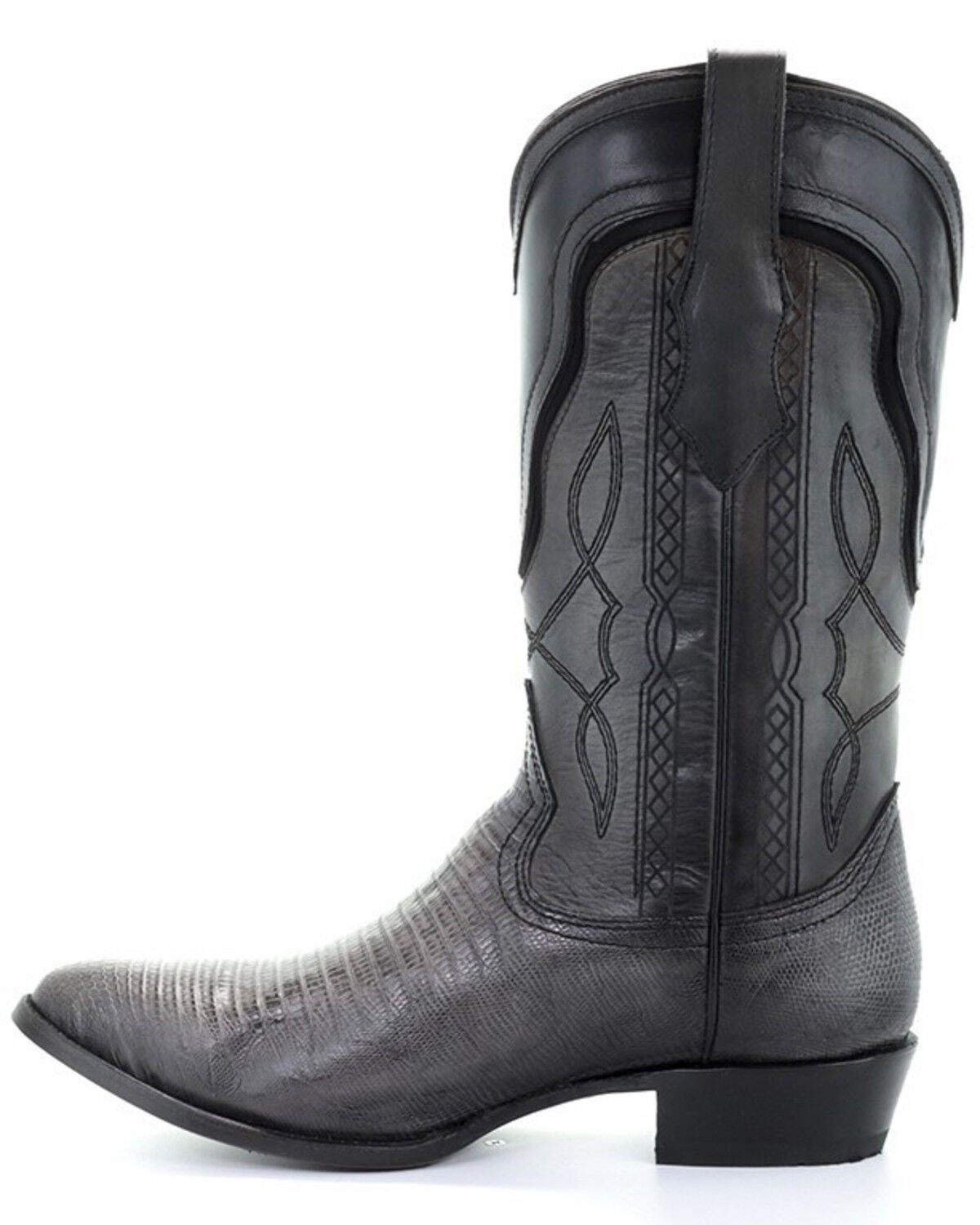 Image #3 - Corral Men's Grey Lizard Teju Embroidered Exotic Boots - Round Toe, , hi-res