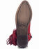 Image #5 - Circle G Women's Studded Suede Fringe Ankle Boots - Round Toe , Red, hi-res