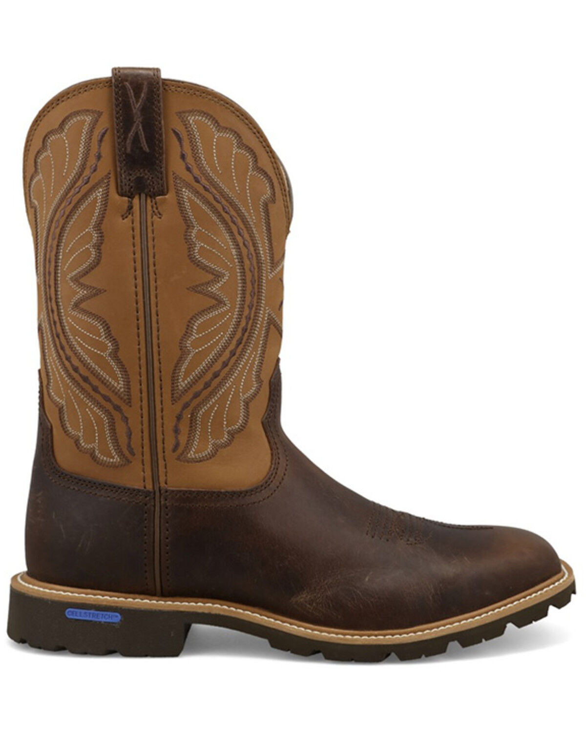 Image #2 - Twisted X Men's 11" Tech X™ Western Boots - Broad Square Toe, Brown, hi-res