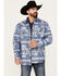 Image #1 - Cody James Men's Southwestern Print Rider Shirt Jacket, Navy, hi-res