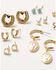 Image #2 - Shyanne Women's Horseshoe Charm Cross and Pearl Earring Set - 24 Piece, Gold, hi-res