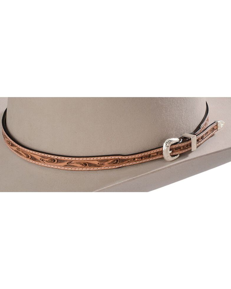 Embossed Leather Hat Band, Natural, hi-res