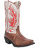 Image #1 - Laredo Women's Feather Love Western Boots - Square Toe, White, hi-res