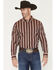 Image #1 - Gibson Trading Co Men's Zenith Striped Print Long Sleeve Button-Down Western Shirt, Purple, hi-res