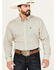 Cinch Men's Geo Print Stretch Long Sleeve Button-Down Western Shirt, White, hi-res