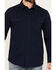 Image #3 - Brothers and Sons Men's Wheeler Solid Long Sleeve Button-Down Western Shirt, Navy, hi-res