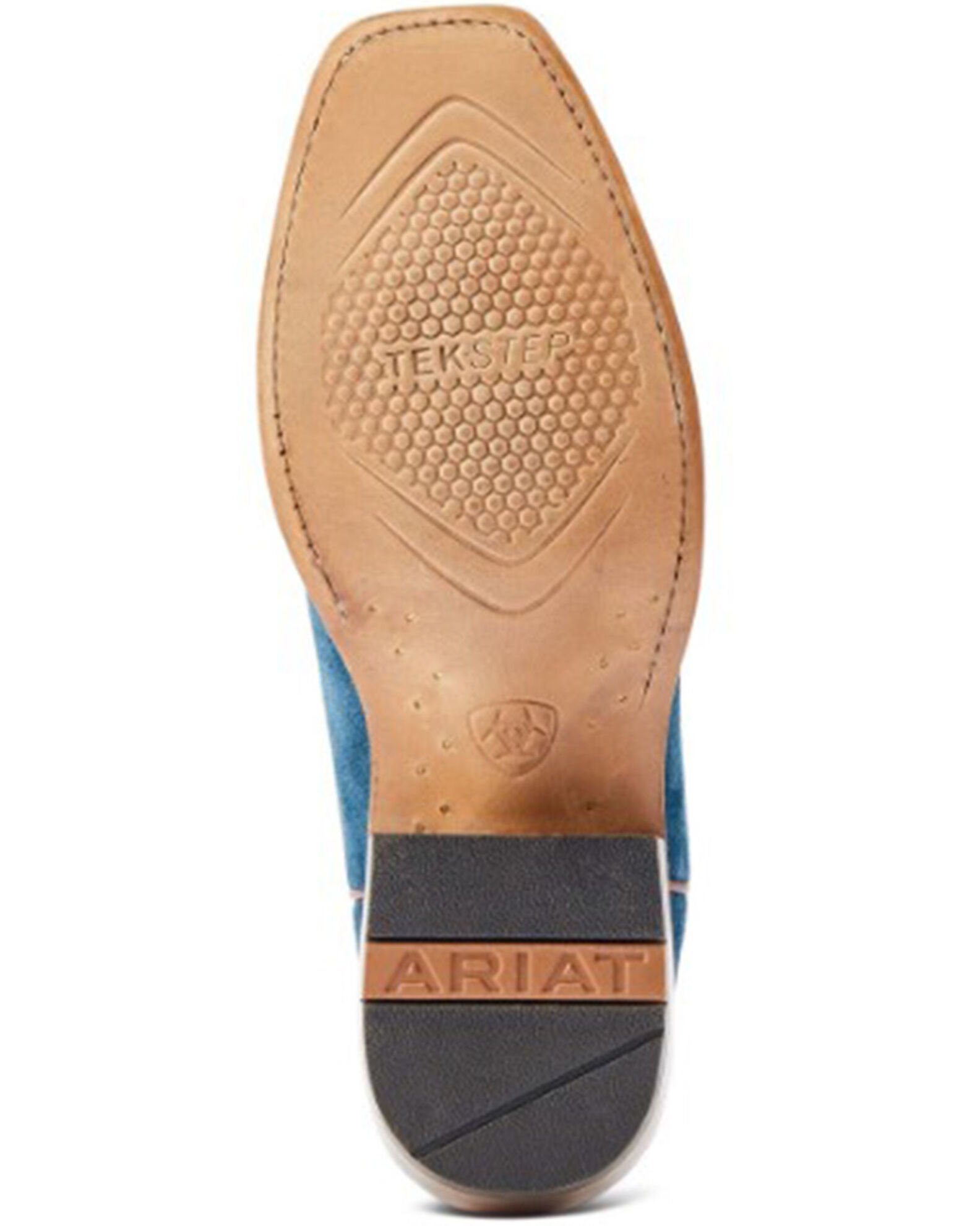 Image #5 - Ariat Men's Futurity Showman Roughout Western Boots - Square Toe, Navy, hi-res