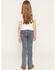 Image #3 - Shyanne Girls' Cass Patchwork Mid Rise Bootcut Stretch Denim Jeans, Medium Wash, hi-res