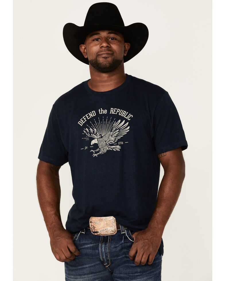 Cody James Men's Abyss Navy Eagle Strong Graphic Short Sleeve T-Shirt , Blue, hi-res