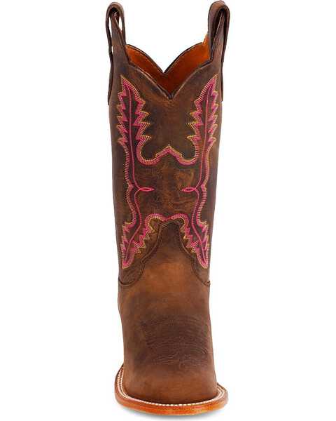 Image #4 - Justin Women's Distressed Leather Cowboy Boots, Distressed, hi-res