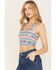 Image #2 - Panhandle Women's Striped Racerback Tank, Red/white/blue, hi-res