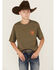 Image #1 - Ariat Boys' Logo Short Sleeve Graphic T-Shirt, Green, hi-res