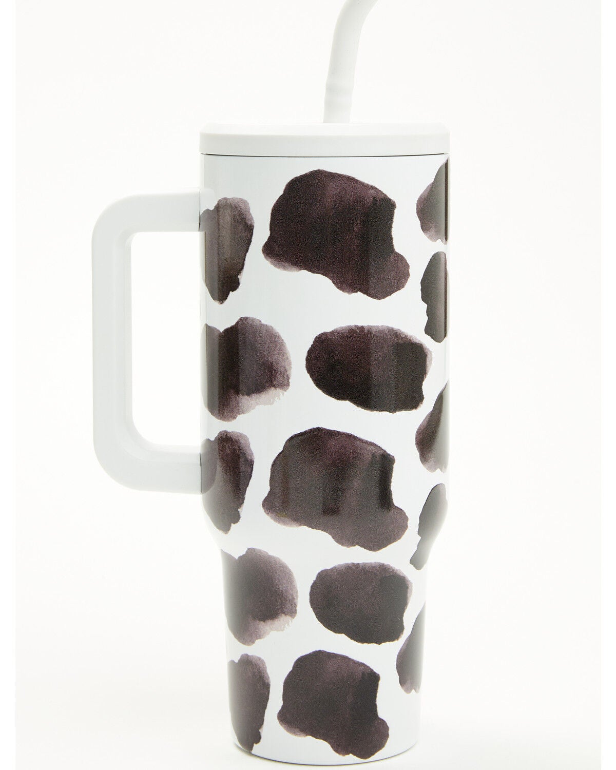 Image #1 - Boot Barn 40oz Cow Print Tumbler with Straw, Multi, hi-res