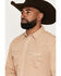Image #2 - Cody James Men's Solid Long Sleeve Snap Denim Western Shirt, Tan, hi-res