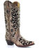 Image #1 - Corral Women's Floral Embroidered Western Boots - Snip Toe, Brown, hi-res