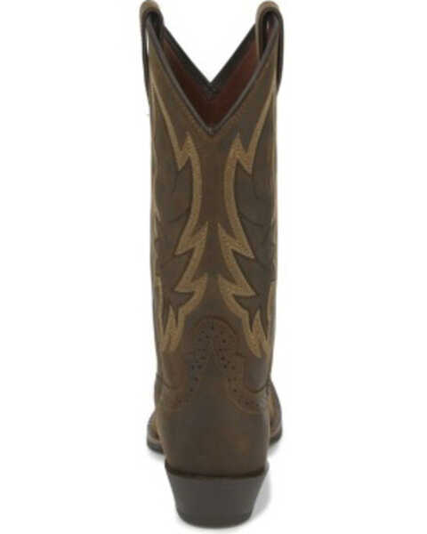 Image #2 - Justin Women's Rosella Western Boots - Round Toe, Dark Brown, hi-res