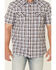 Image #3 - Moonshine Spirit Men's Fence Post Plaid Short Sleeve Snap Western Shirt, White, hi-res