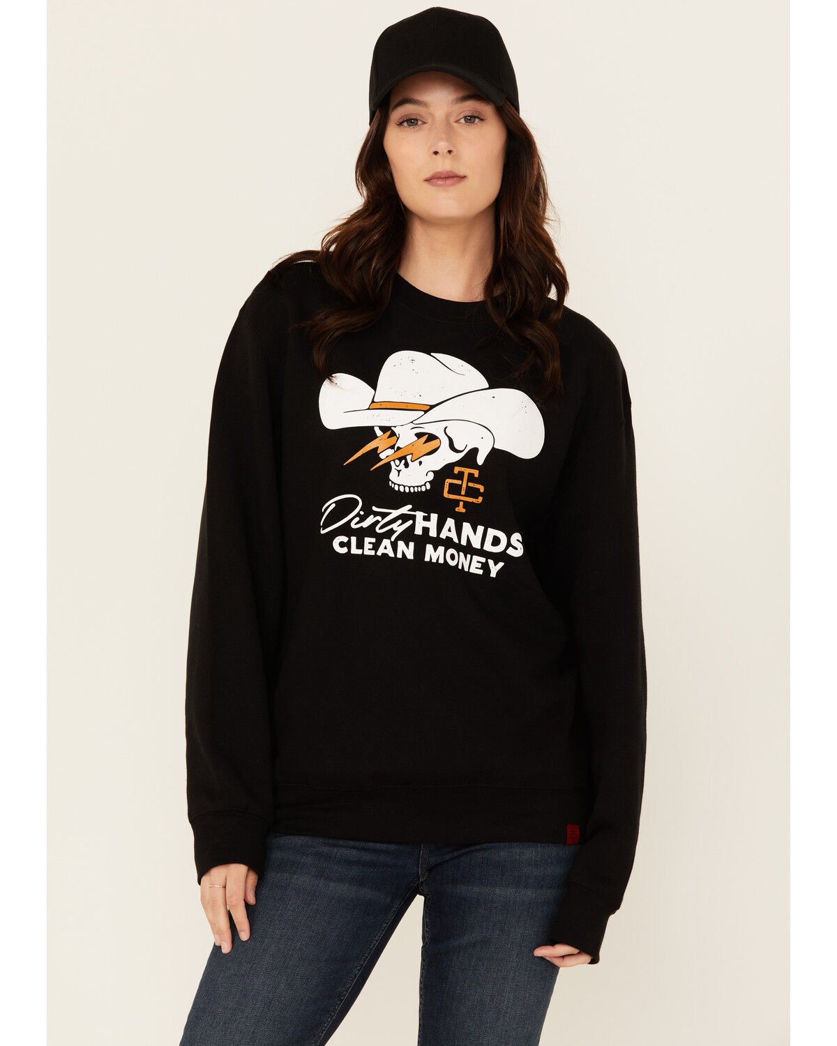 Image #1 - Troll Co Women's Savage Crewneck Sweatshirt, Black, hi-res